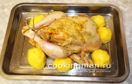 Курка з картоплею в духовці - кулінарія для чоловіків (курка в духовці) Курка з картоплею в духовці - кулінарія для чоловіків