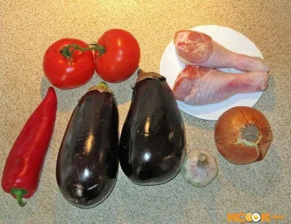 Курка з баклажанами
