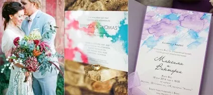 Акварельні запрошення на весілля - ідеї оформлення з фото (запрошення. Акварельний) Акварельні запрошення на весілля - ідеї оформлення з фото