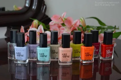 Avon оновлені лаки для нігтів gel shine