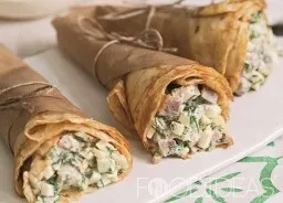 Млинці з куркою і грибами - рецепт приготування з фото (млинці) Млинці з куркою і грибами - рецепт приготування з фото