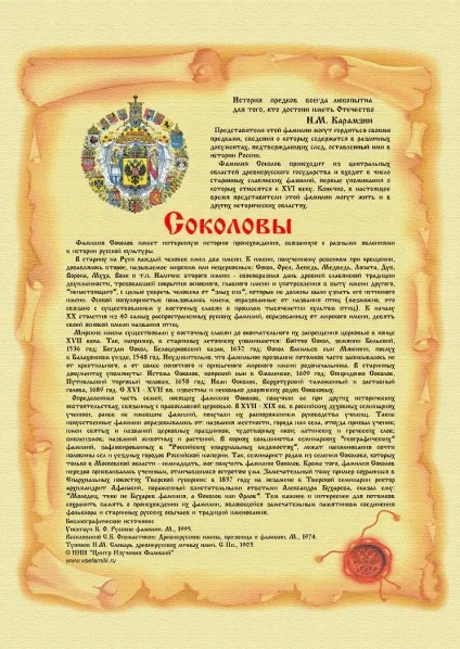 Прізвище соколів