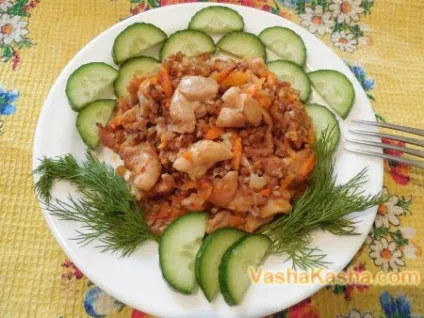 Гречка на сковороді з куркою простий і смачний рецепт (простий) Гречка на сковороді з куркою простий і смачний рецепт