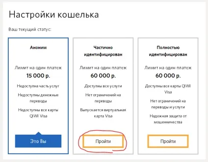 Ідентифікація рахунку в платіжній системі qiwi і для чого це потрібно (ідентифікація) Ідентифікація рахунку в платіжній системі qiwi і для чого це потрібно