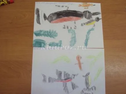 Как да се направи зимуващ птици цветни моливи за деца на 5-7 години, стъпка по стъпка със снимки