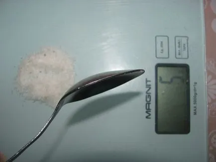 Cum se măsoară 25 de grame de sare de masă