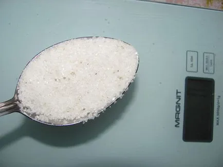 Hogyan mérjük 25 g konyhasó