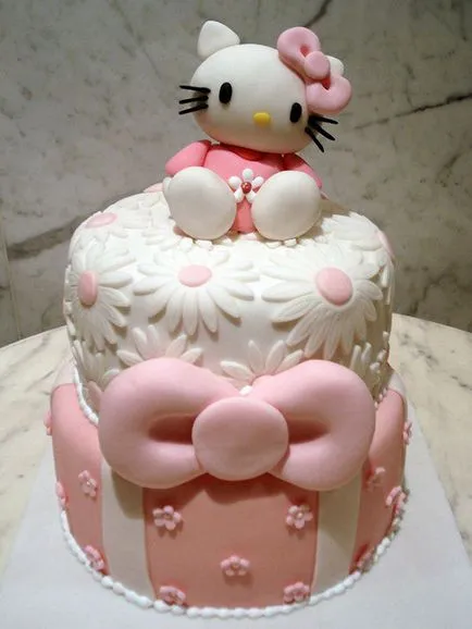 Cum de a decora frumos prăjituri și produse de patiserie cu pis (Hello Kitty) modul de a decora