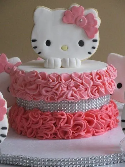 Cum de a decora frumos prăjituri și produse de patiserie cu pis (Hello Kitty) modul de a decora