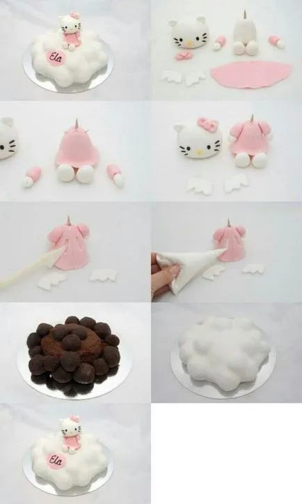 Cum de a decora frumos prăjituri și produse de patiserie cu pis (Hello Kitty) modul de a decora