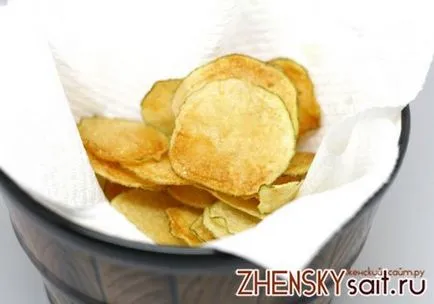 Főzni burgonya chips otthon, nem chips otthon