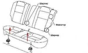 Hogyan kell szedni a hátsó ülésen a Mazda 3 használati