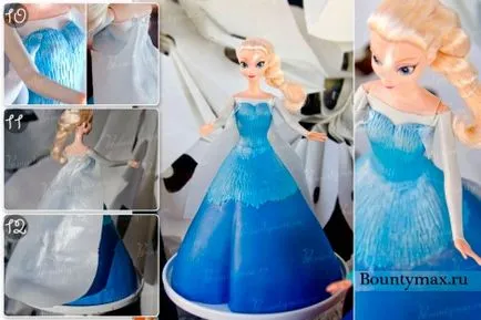 Как да си направим торта кукла Елза или Анна от студено сърце с ръцете си