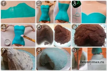 Как да си направим торта кукла Елза или Анна от студено сърце с ръцете си