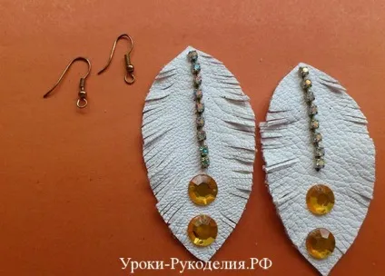 Як зробити сережки зі шкіри своїми руками - уроки рукоділля (своїми) Як зробити сережки зі шкіри своїми руками - уроки рукоділля