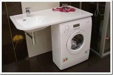 Как се инсталира пералня под мивката разумен спестява място в банята