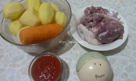 Картофи със свинско месо в гърне дебели, богати и вкусни