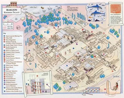 Дворецът в Кносос на остров Крит, снимки и описание