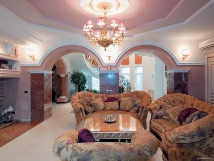 Красиви тавани от гипсокартон снимки обесване, как да се направи най-красивите