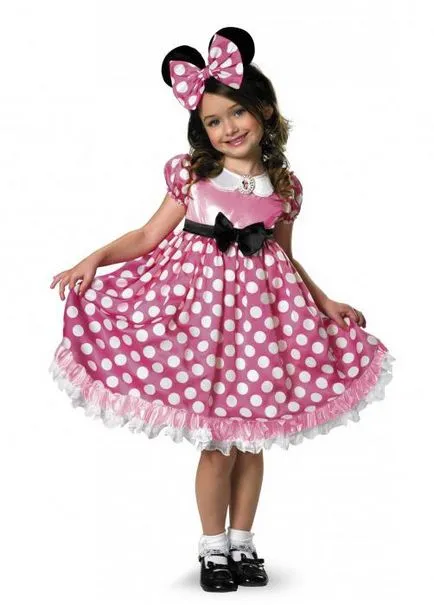 Színes ruha Minnie Mouse - a garantált siker a fesztiválon