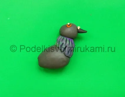 Як зліпити голуба з пластиліну