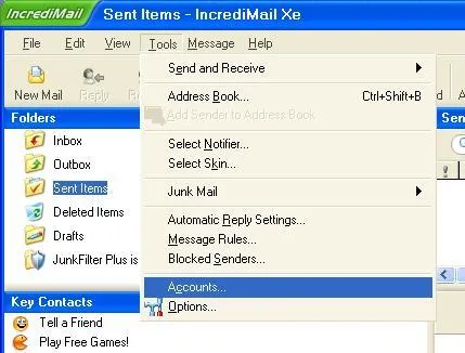 Metahelp - mail - mail programok beállítása - IncrediMail Xe