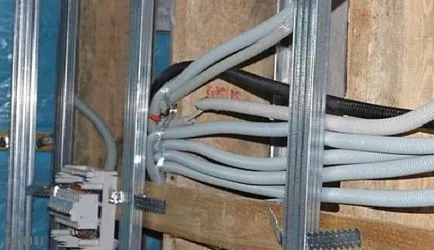 Cablarea sub gips-carton cu mâinile lor, electrician Raccoon