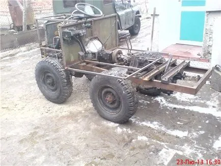 Моят първи мини трактор 4x4 УАЗ от възли