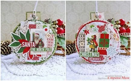 Коледна картичка, Changeling - Scrapbooking цифрови и Handstitched - дома майките