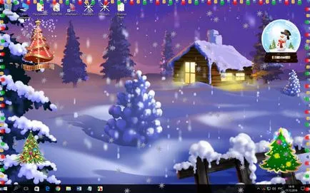 decoratiuni de Crăciun de pe desktop