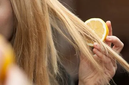 Könnyít a haj citromos - használat, hogyan kell alkalmazni, a top 5 legjobb gyakorlatok!