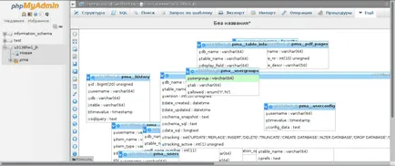 Phpmyadmin - megteremti a táblák közötti kapcsolatok - a tudásbázis