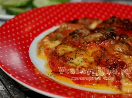 Paradicsom sült mozzarellával recept egy fotó