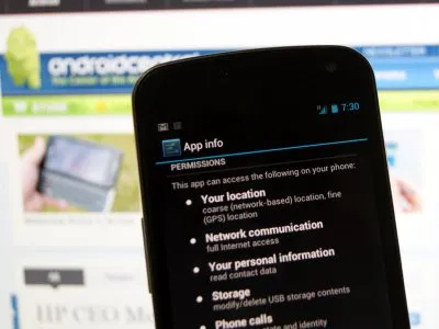 App permisiuni Android - informații mobil
