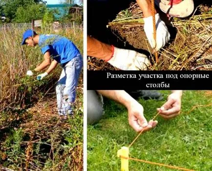 Резбовани дървени огради на снимката, шаблони, тъй като те правят с ръцете си