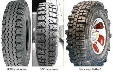 Български гуми за УАЗ - I-192, I-245 или F-201 фото маратонки и сравняването им