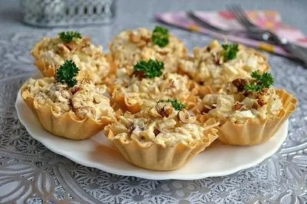 Салата с пиле и ананас тарталета, най-вкусните рецепти