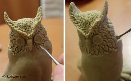 Lecții plastilină Owl 1, studio Natalia art Kobzeva