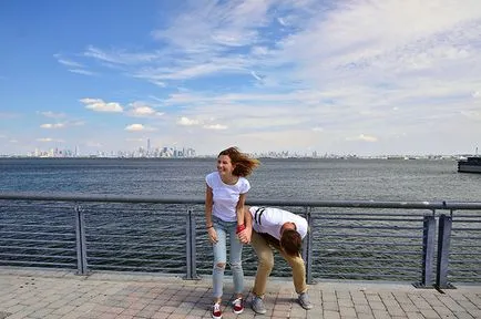 Statuia Libertății (Statuia Libertății) și Staten aydend (insula staten)