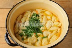 Supa cu reteta găluște cu fotografii pas cu pas cum să gătească pe