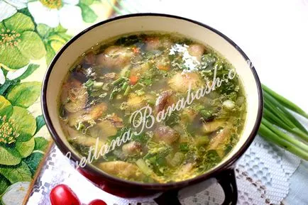 Supa cu carne de pui si ciuperci reteta pas cu pas, pe blog-ul Svetlana Barabash