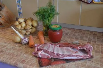 Carne de porc într-un ceaun - un pas cu pas reteta cu fotografii de pe