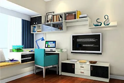 TV a hálószobában - 100 kép szokatlan kombinációk megoldások