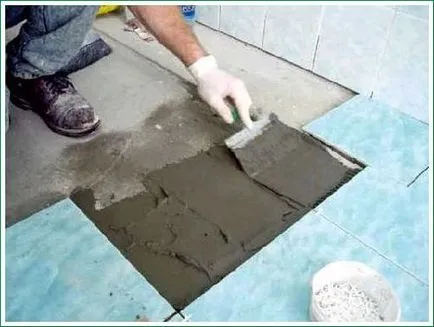 Полагане на плочки върху пода в банята - видео уроци