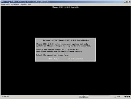 Telepítése ESXi 6