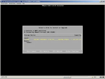 Telepítése ESXi 6