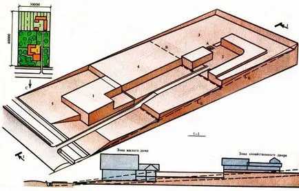 porțiune de suprafață structura verticală, cu o pantă și fără