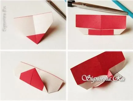 Bookmark Inima de hârtie în tehnica origami cu propriile sale mâini