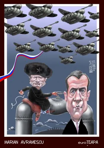 Западните карикатури на Путин и Медведев, блог преводач