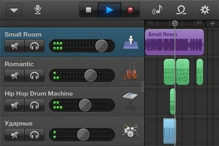 de înregistrare a sunetului în GarageBand, modul de a înregistra muzică pe iPhone - video și foto